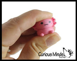 Colorful Tiny Axolotls Figurines - Mini Toys - Small Novelty Prize Toy - Party Favors - Gift