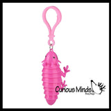 NEW - Tiny Axolotl Fidget -Small on Clip Wiggle Articulated Jointed Moving Axolotyl Toy - Unique Keychain