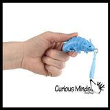 NEW - Tiny Axolotl Fidget -Small on Clip Wiggle Articulated Jointed Moving Axolotyl Toy - Unique Keychain