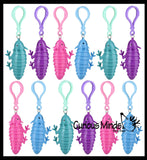 NEW - Tiny Axolotl Fidget -Small on Clip Wiggle Articulated Jointed Moving Axolotyl Toy - Unique Keychain