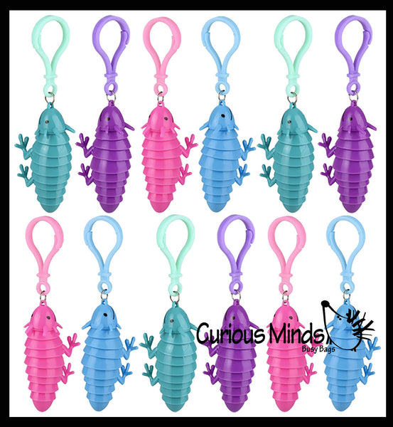 NEW - Tiny Axolotl Fidget -Small on Clip Wiggle Articulated