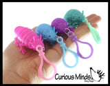 NEW - Tiny Axolotl Fidget -Small on Clip Wiggle Articulated Jointed Moving Axolotyl Toy - Unique Keychain