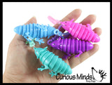 NEW - Tiny Axolotl Fidget -Small on Clip Wiggle Articulated Jointed Moving Axolotyl Toy - Unique Keychain
