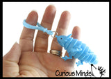NEW - Tiny Axolotl Fidget -Small on Clip Wiggle Articulated Jointed Moving Axolotyl Toy - Unique Keychain
