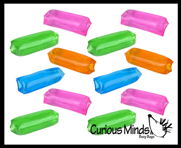Small Water Filled Tube Snake with Glitter Stress Toy Squishy Wiggler Sensory Fidget Ball Trick Snake