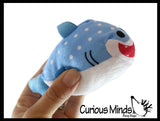 Mini Ocean Animal Small Plush Stuffed Animals - Shark, Dolphin, Walrus, Orca, Seal, Clownfish -  Adorable Tiny Mini Plushie Prize Party Favor