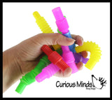Tiny Pull and Pop Snap Expanding Flexible Accordion Tube Toy - Free Play - Open Ended Fidget Toy