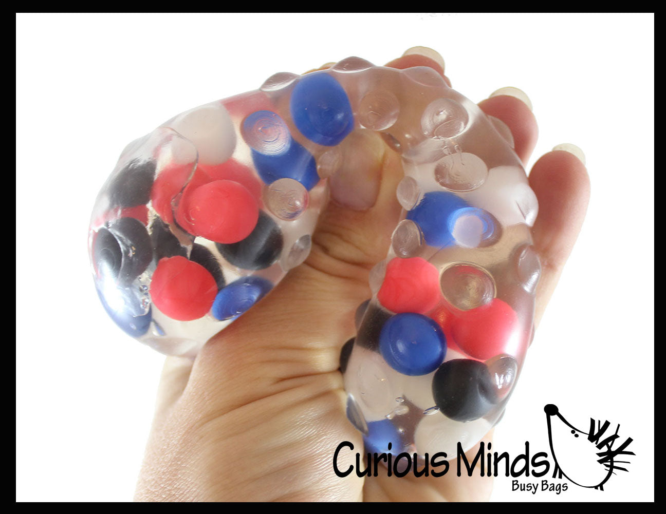 Bumpy Molecule DNA Ball - Squishy Fidget Ball - Unique Fun Stress Ball Filled with Squishy Balls