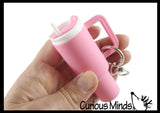 Small Mini Tumbler Cups Chapstick Holder- Plastic Container with Screw on Lid