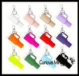 Small Mini Tumbler Cups Chapstick Holder- Plastic Container with Screw on Lid