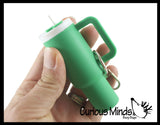Small Mini Tumbler Cups Chapstick Holder- Plastic Container with Screw on Lid