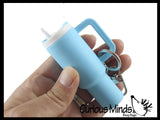 Small Mini Tumbler Cups Chapstick Holder- Plastic Container with Screw on Lid