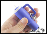 Small Mini Tumbler Cups Chapstick Holder- Plastic Container with Screw on Lid