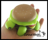 NEW - Turtle Burger Squishy Squeeze Stress Ball Soft Doh Filling - Like Shaving Cream - Sensory, Fidget Toy
