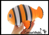Clownfish  Large Wiggle Articulated Jointed Moving Toy - Unique Fish Ocean Lover