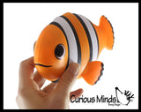 Clownfish  Large Wiggle Articulated Jointed Moving Toy - Unique Fish Ocean Lover