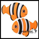 Clownfish  Large Wiggle Articulated Jointed Moving Toy - Unique Fish Ocean Lover