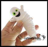3 Different Halloween Fidgets Ghost, Spider and Jack O Lantern Pumpkin - Wiggle Articulated Jointed Moving Holloween