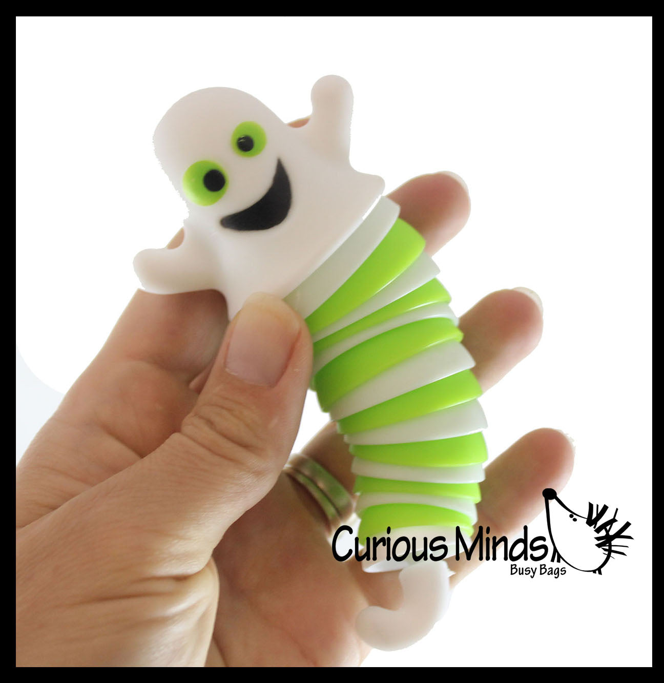 3 Different Halloween Fidgets Ghost, Spider and Jack O Lantern Pumpkin - Wiggle Articulated Jointed Moving Holloween