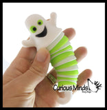 3 Different Halloween Fidgets Ghost, Spider and Jack O Lantern Pumpkin - Wiggle Articulated Jointed Moving Holloween