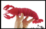 NEW - Lobster Fidget - Large Light Up Wiggle Articulated Jointed Moving Creature Toy - Unique