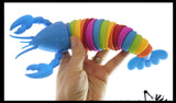 NEW - Lobster Fidget - Large Light Up Wiggle Articulated Jointed Moving Creature Toy - Unique