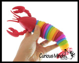 NEW - Lobster Fidget - Large Light Up Wiggle Articulated Jointed Moving Creature Toy - Unique