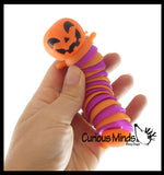 3 Different Halloween Fidgets Ghost, Spider and Jack O Lantern Pumpkin - Wiggle Articulated Jointed Moving Holloween