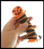 3 Different Halloween Fidgets Ghost, Spider and Jack O Lantern Pumpkin - Wiggle Articulated Jointed Moving Holloween