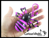 3 Different Halloween Fidgets Ghost, Spider and Jack O Lantern Pumpkin - Wiggle Articulated Jointed Moving Holloween