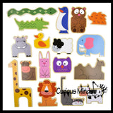 NEW - Wood Animal Puzzle -  Animals Wooden Chunky Jigsaw Kids Figures