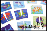 LAST CHANCE - LIMITED STOCK - 12 Mini 2-Piece Puzzles - Beginner Puzzle Busy Bag for Toddlers.  Matching and Memory Game.