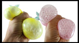Set of 2 Different Pineapple Stress Balls - Sensory, Stress, Fidget Toy Super Soft - Water Bead and Doh Cream - Fruit
