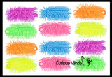 6" Puffer Worms - Sensory Fidget and Soft Hairy Air-Filled Stress Balls - OT Autism SPD