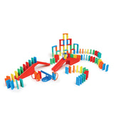 Domino Kinetic Box Set - 118 Piece Set with Stunt Accessories - Bulk Dominoes - Made in the USA - STEM STEAM