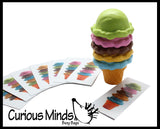 Ice Cream Cone with Pattern Cards - Pretend Play Food Game