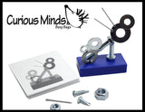 Magnetic Nuts and Bolts Pattern Busy Bag - Teach Magnetism  and visual discrimination with this fun learning activity