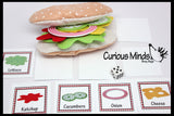 Felt Food Sandwich Shop Busy Bag - Preschool Quiet Activity - Montessori Practical life - Pretend Play - Play Food