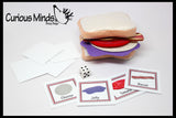 Felt Food Sandwich Shop Busy Bag - Preschool Quiet Activity - Montessori Practical life - Pretend Play - Play Food