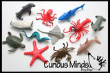 Ocean Sea Life Animal Figurines - Mini Animal Action Figures Replicas - Miniature Ocean, Fish, Aquatic Toy Animal Playset