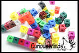 LAST CHANCE - LIMITED STOCK  - SALE - Linking blocks and building baseboard - 2cm connecting cubes - Building block toy set