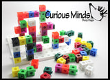 LAST CHANCE - LIMITED STOCK  - SALE - Linking blocks and building baseboard - 2cm connecting cubes - Building block toy set