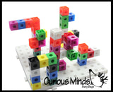 LAST CHANCE - LIMITED STOCK  - SALE - Linking blocks and building baseboard - 2cm connecting cubes - Building block toy set