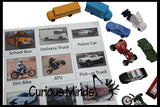 Transportation Vehicles to Matching Cards - Match Cars and Truck Miniatures to Photos