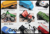 Transportation Vehicles to Matching Cards - Match Cars and Truck Miniatures to Photos