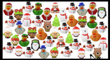 LAST CHANCE - LIMITED STOCK - SALE - 48 Christmas Vinyl Characters and Rubber Duckies - Santa, Gingerbread Man, Snowman, and Elf Ducks and Multiple Christmas Themed Characters Cute Holiday Party Favor Decoration Gifts (4 Dozen)