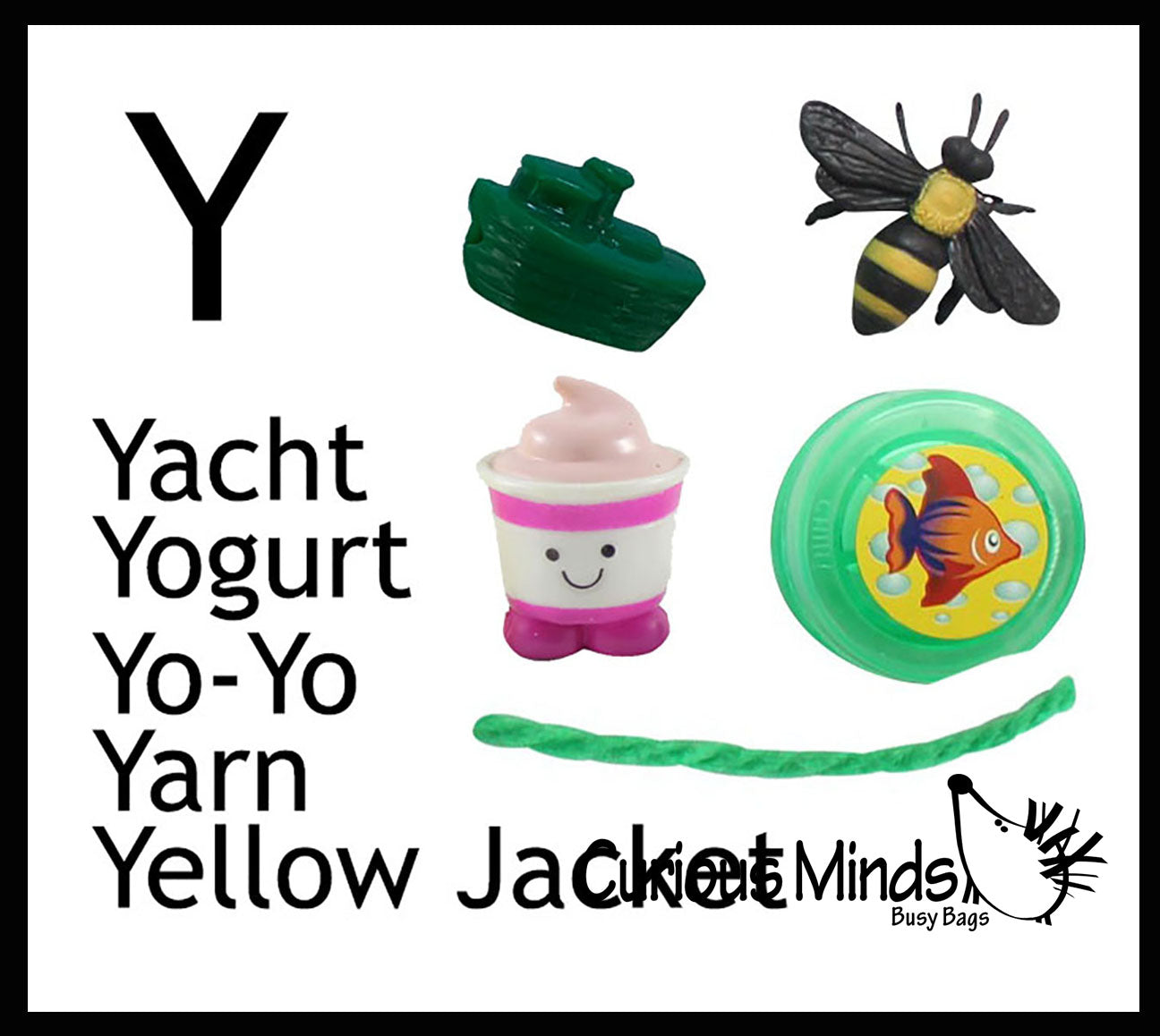 z ALPHABET OBJECTS BY LETTER Y