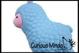 Cute Alpaca / Llama Soft Fluff- Filled Squeeze Stress Balls  -  Sensory, Stress, Fidget Toy