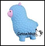 Cute Alpaca / Llama Soft Fluff- Filled Squeeze Stress Balls  -  Sensory, Stress, Fidget Toy
