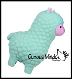 Cute Alpaca / Llama Soft Fluff- Filled Squeeze Stress Balls  -  Sensory, Stress, Fidget Toy